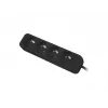 Lanberg Régua de Tomadas com Cabo, 4x Tomadas Francesas, Cobre de Qualidade, 1,5 m | PS0-04E-0150-BK