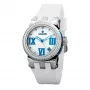 Relógio de quartzo analógico de mulher LANCASTER OLA0643SSBL 38mm aço inoxidável mostrador azul