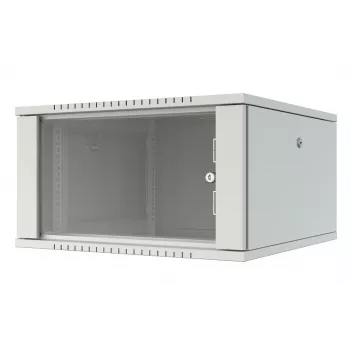 Armário de rede de parede LANVIEW Quick Assembly Flat Pack 19 - 6U, 600x500x370mm, preto