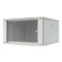 Armário de rede de parede LANVIEW Quick Assembly Flat Pack 19 - 6U, 600x500x370mm, preto