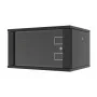 LANVIEW Armário de montagem em parede 19 Quick Assembly Flat Pack - 6U, 19 polegadas, Preto