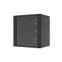 LANVIEW armário de parede 19 montagem rápida flat pack 9U preto