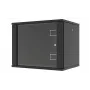 LANVIEW RWF09U45BL Armário de parede 9U 19 polegadas Flat Pack de montagem rápida, Preto
