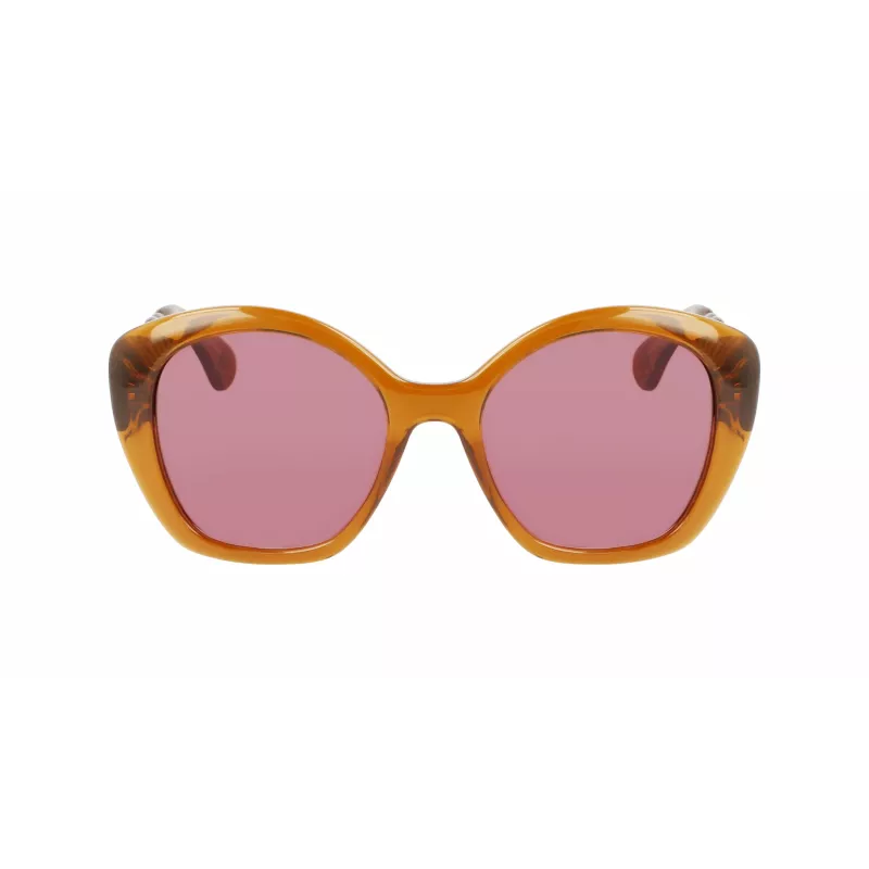 Óculos de sol LANVIN senhora LNV628S-208 Cat-Eye Havana acetato castanho lentes degradê 54mm
