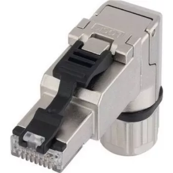 Ficha RJ45 industrial Cat.6A angular LAPP ED-IE-90-6A-PN-20-FC para montagem em campo 21700638