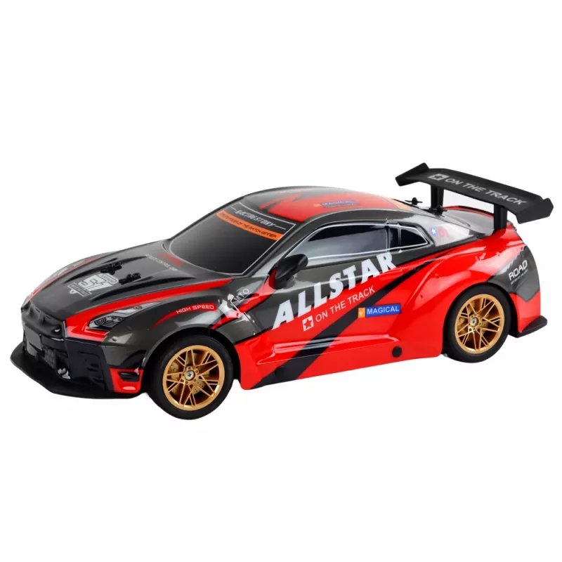 Grande carro desportivo telecomandado 1:10 vermelho Lean Toys