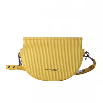 Mala crossbody de mulher Laura Ashley fita amarela (23x15x9 cm)