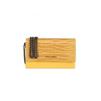 Mala de mulher Laura Ashley Dudle Croc transversal ocre 22x12x5 cm
