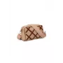 Mala Laura Ashley Lenore mulher acolchoada de pele sintética, mala de ombro, 23x15x9 cm