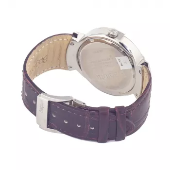 Relógio de quartzo analógico de homem Laura Biagiotti LB0033M-04 40mm Mostrador preto Bracelete de pele genuína