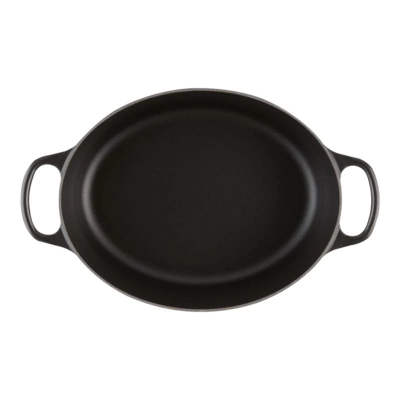 Le Creuset Signature 21178310000430 assadeira oval 31 cm, 6,3 l, ferro fundido esmaltado, preto mate