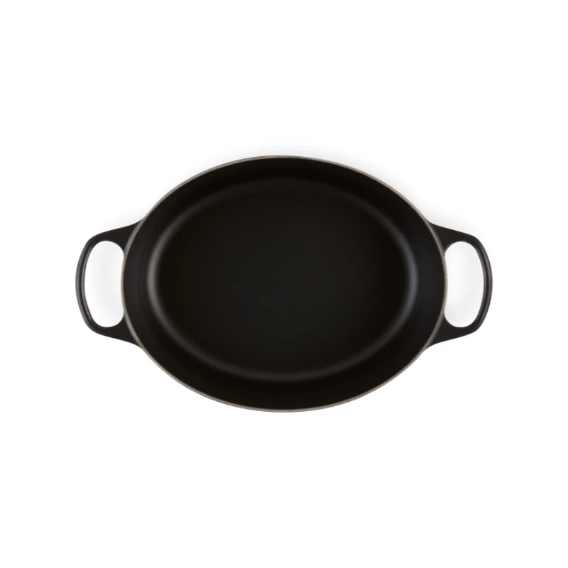 Le Creuset Signature 21178310000430 assadeira oval 31 cm, 6,3 l, ferro fundido esmaltado, preto mate