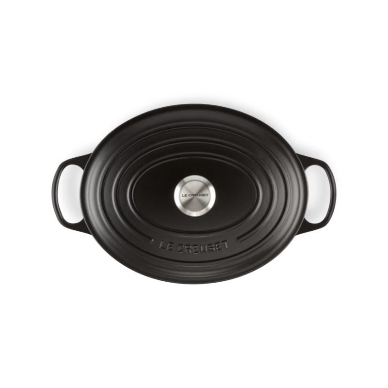 Le Creuset Signature 21178310000430 assadeira oval 31 cm, 6,3 l, ferro fundido esmaltado, preto mate