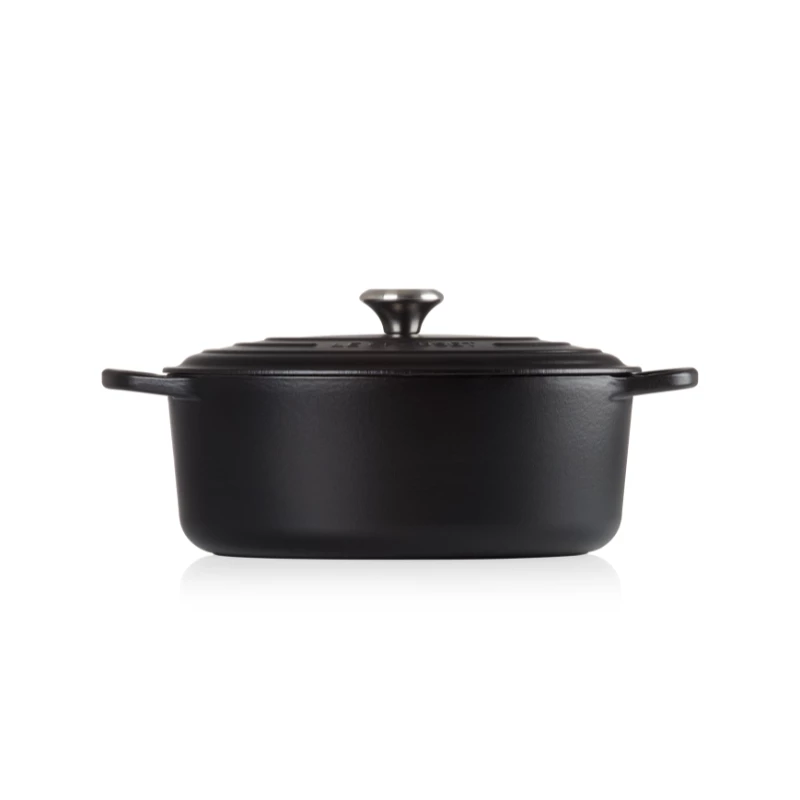 Le Creuset Signature 21178310000430 assadeira oval 31 cm, 6,3 l, ferro fundido esmaltado, preto mate