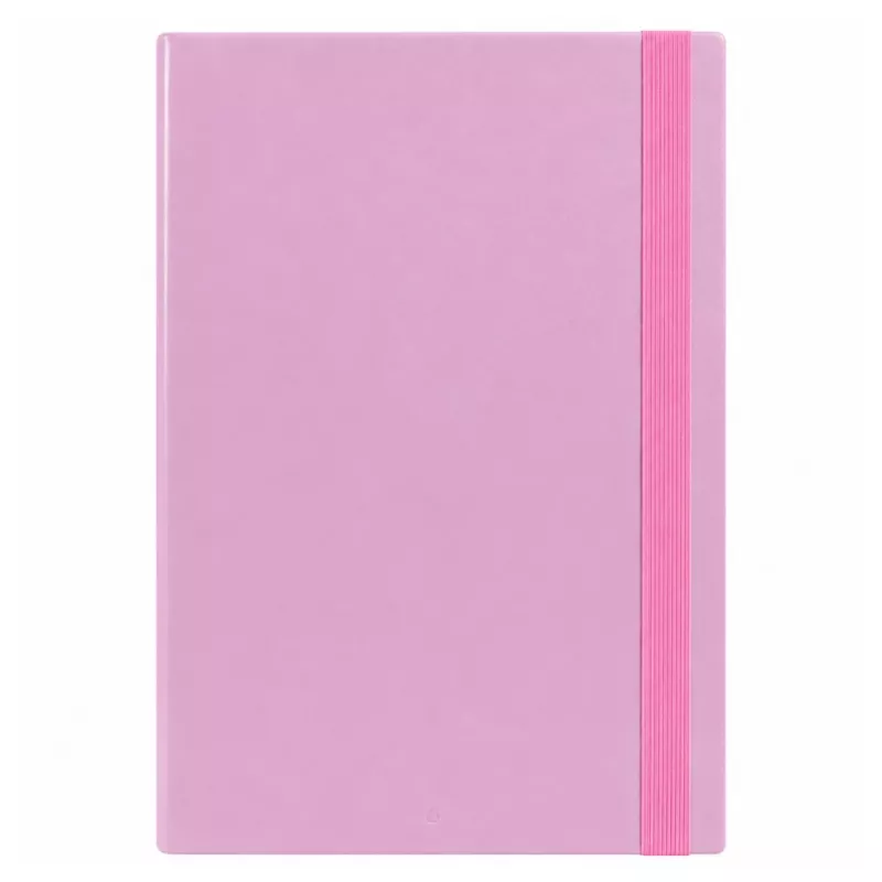 LEAN Pasta de documentos A4 com elástico, capa dura, rosa, 4,5 cm de lombada