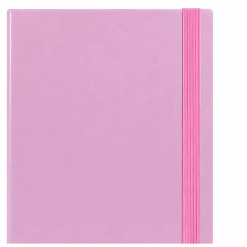 LEAN Pasta de documentos A4 com elástico, capa dura, rosa, 4,5 cm de lombada
