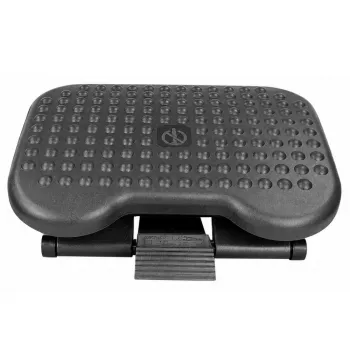 Repousa-pés Ergonómico Ajustável LEAN para Escritório com 3 Níveis de Nódulos de Massagem, Preto