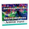 LEAN Conjunto de Tintas Acrílicas Artísticas 24 Cores 12 ml