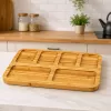 LEAN Tábua de Bambu com Divisórias para Servir 36 x 28cm