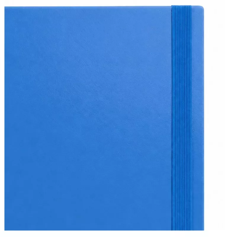 Dossier A4 azul LEAN com elástico, lombada 4,5 cm, cartão revestido, capacidade 450 folhas