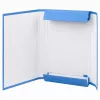 Dossier A4 azul LEAN com elástico, lombada 4,5 cm, cartão revestido, capacidade 450 folhas
