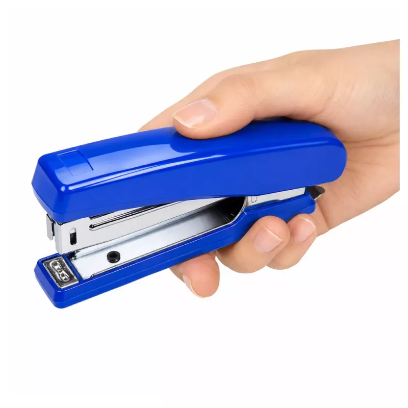 LEAN Agrafador de Escritório Azul de Plástico, até 20 folhas, agrafos 24/6