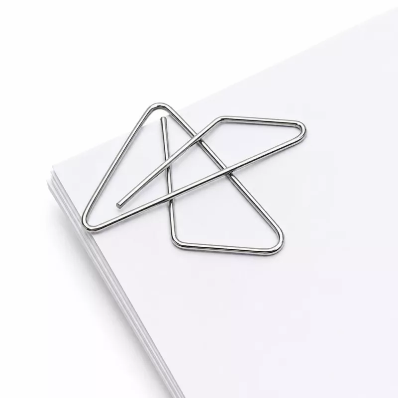 Clipes metálicos em forma de borboleta LEAN para documentos, escritório, 24 mm, 100 unidades