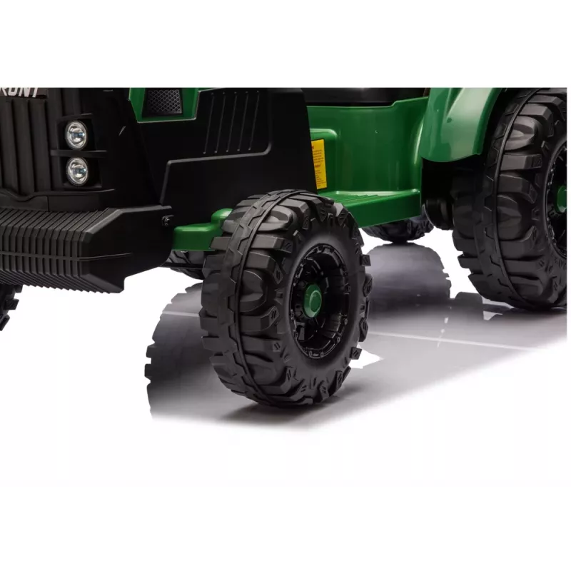 Trator a bateria 24V LEAN CARS com atrelado verde-escuro - CH9959B