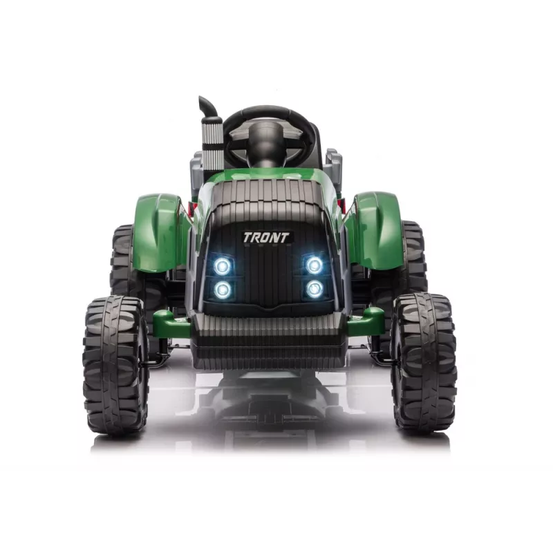 Trator a bateria 24V LEAN CARS com atrelado verde-escuro - CH9959B