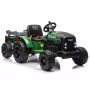 Trator a bateria 24V LEAN CARS com atrelado verde-escuro - CH9959B