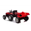 LEAN CARS trator a bateria 24V HC-306 vermelho com atrelado