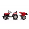 LEAN CARS trator a bateria 24V HC-306 vermelho com atrelado