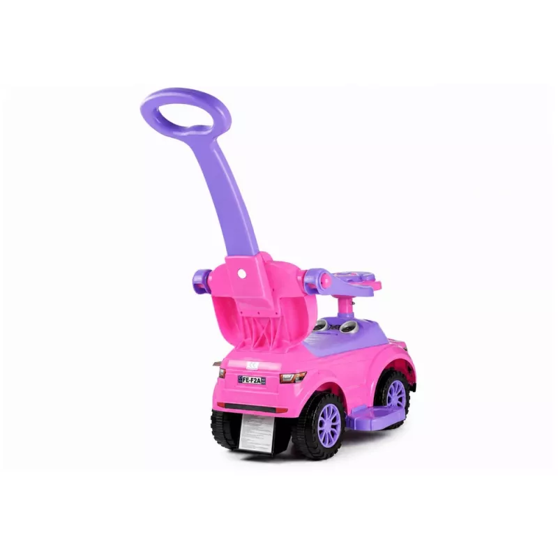 LEAN CARS 614W Carrinho de empurrar para crianças com barra para pais - rosa