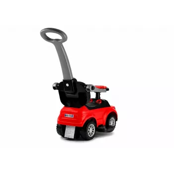 LEAN CARS 614W carro de passeio infantil com barra de empurrar - vermelho