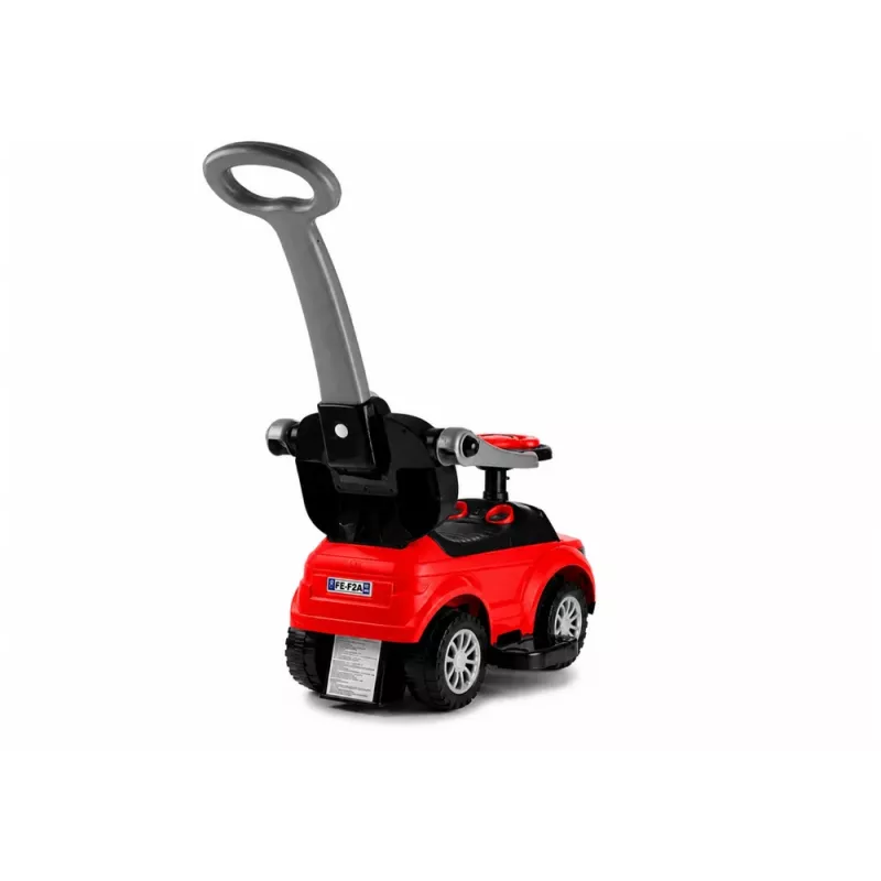 LEAN CARS 614W carro de passeio infantil com barra de empurrar - vermelho