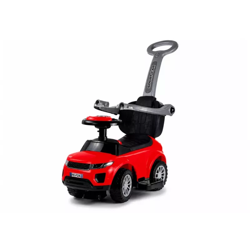 LEAN CARS 614W carro de passeio infantil com barra de empurrar - vermelho