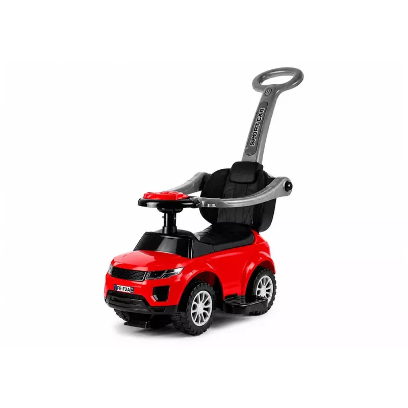LEAN CARS 614W carro de passeio infantil com barra de empurrar - vermelho