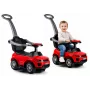 LEAN CARS 614W carro de passeio infantil com barra de empurrar - vermelho