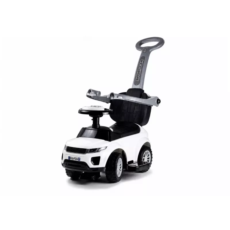 LEAN CARS 614W Carrinho de empurrar para crianças com barra para pais - branco