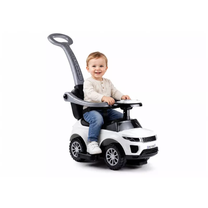 LEAN CARS 614W Carrinho de empurrar para crianças com barra para pais - branco