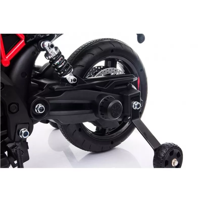 LEAN CARS Aprilia A007 Mota Elétrica para Crianças Preto e Vermelho