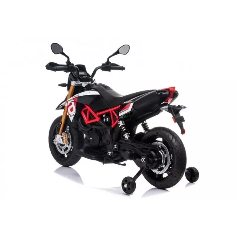 LEAN CARS Aprilia A007 Mota Elétrica para Crianças Preto e Vermelho