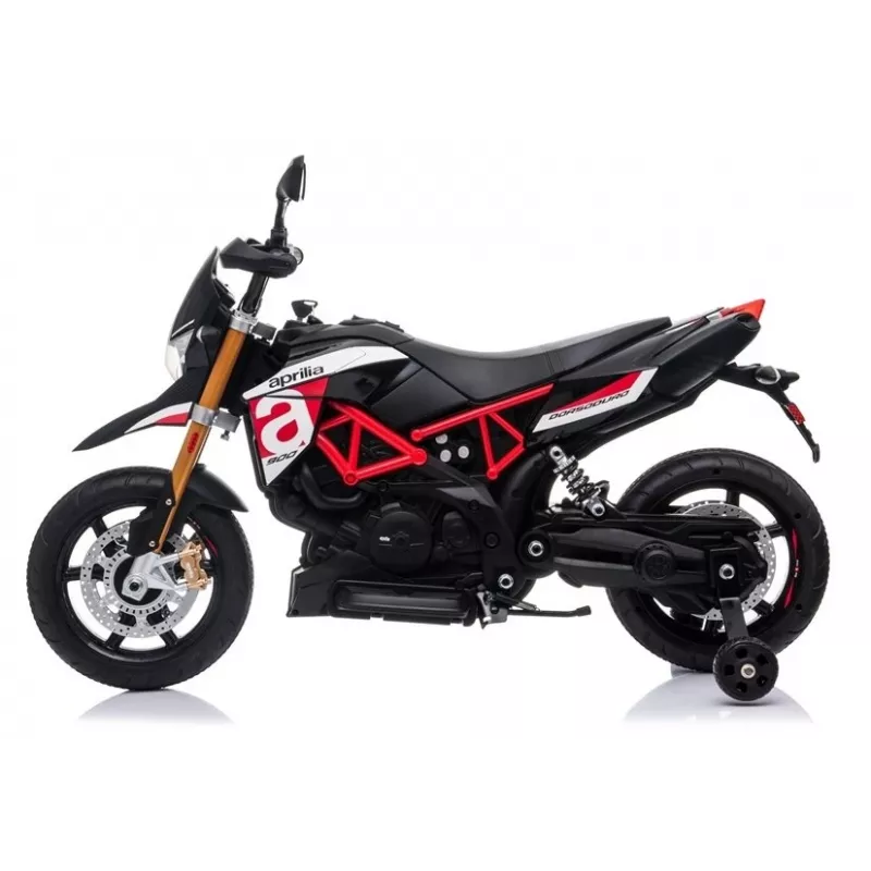 LEAN CARS Aprilia A007 Mota Elétrica para Crianças Preto e Vermelho