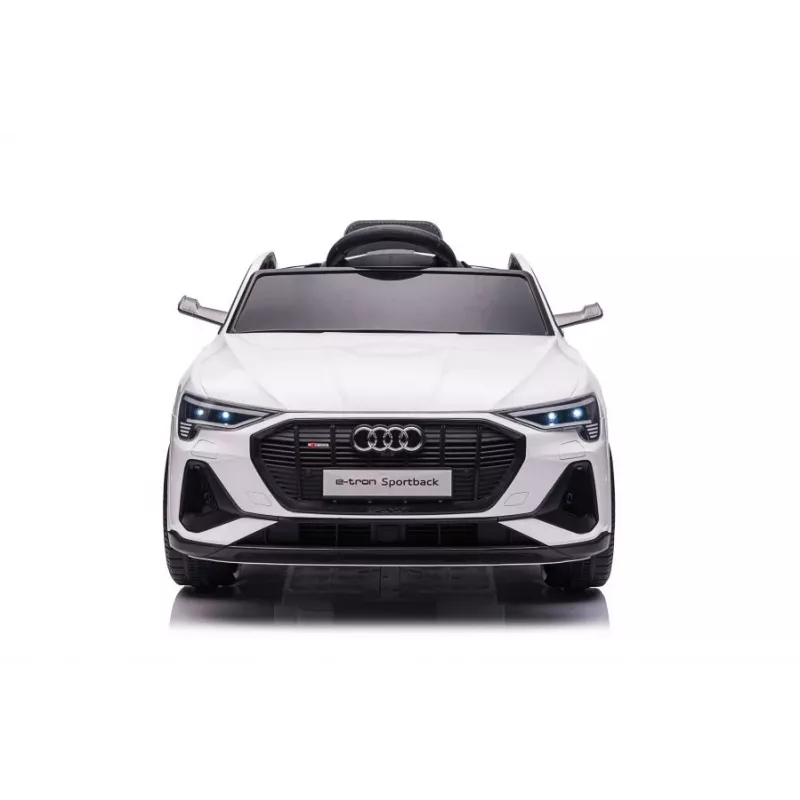LEAN CARS Audi E-Tron Carro elétrico para criança branco QLS-6688 com luzes LED e leitor MP3