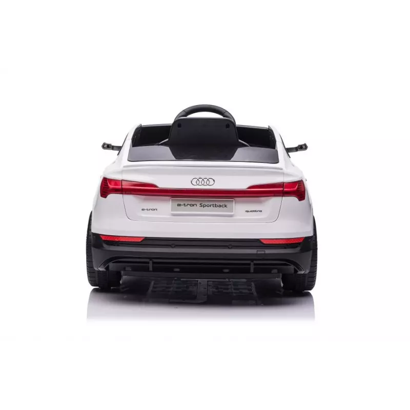 LEAN CARS Audi E-Tron Carro elétrico para criança branco QLS-6688 com luzes LED e leitor MP3