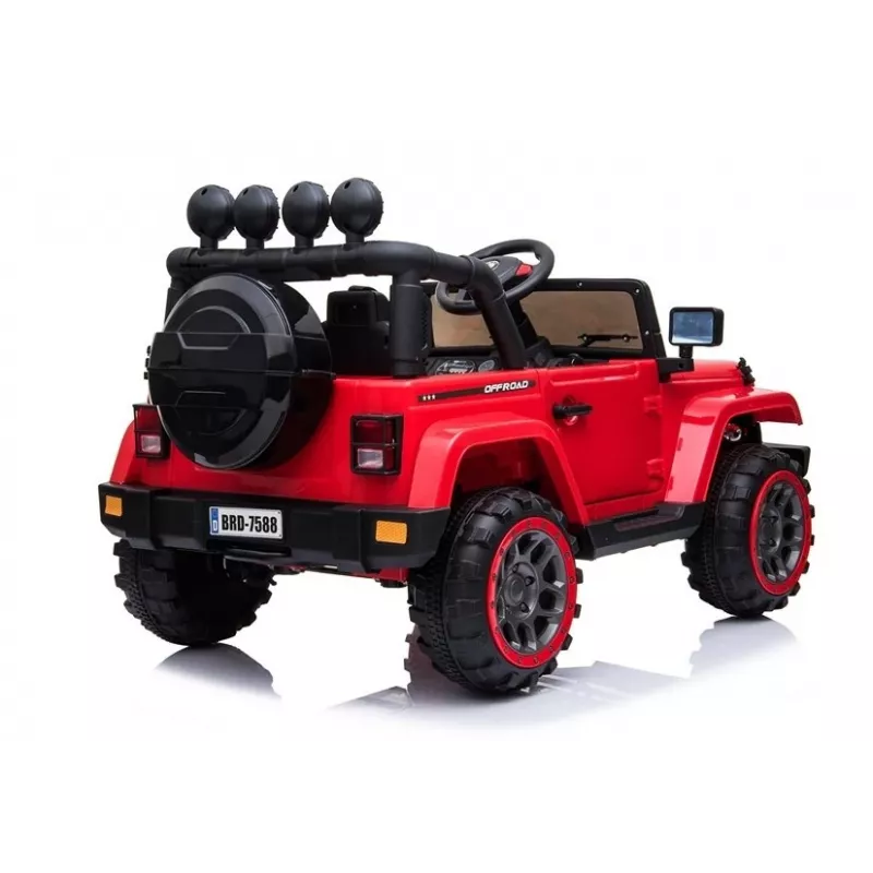 LEAN CARS Carro a bateria Jeep BRD-7588 vermelho 4x4 7408