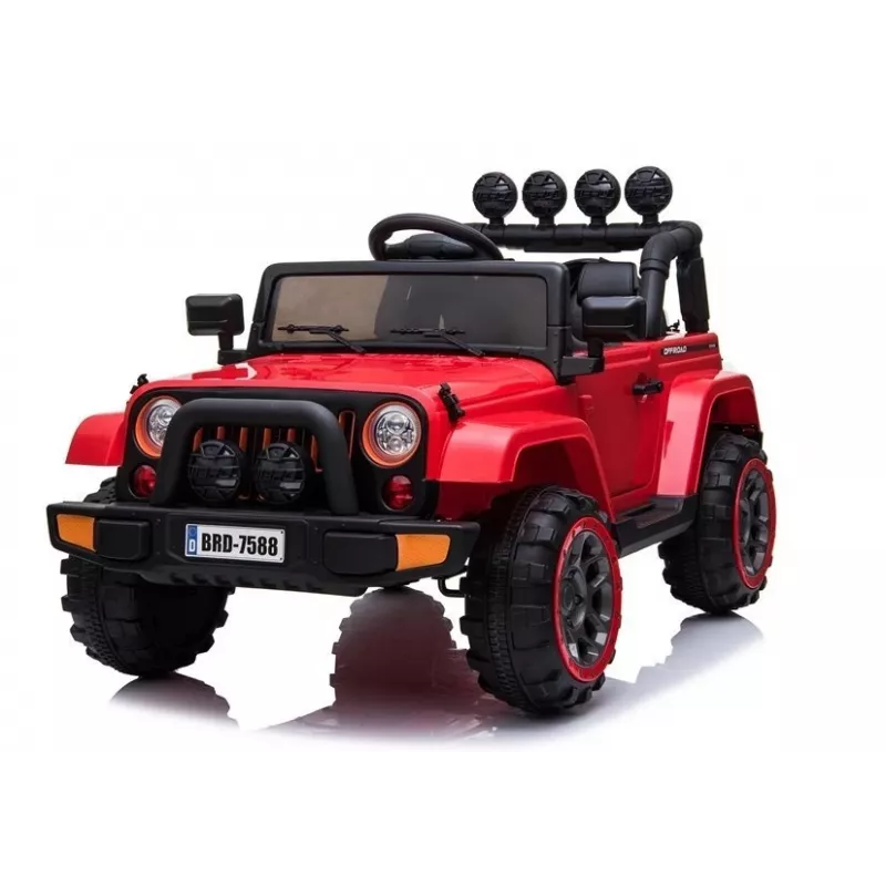 LEAN CARS Carro a bateria Jeep BRD-7588 vermelho 4x4 7408