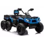 LEAN CARS Quad ATV a Bateria 6 Rodas com Atrelado JC606 24V 4x4 Azul