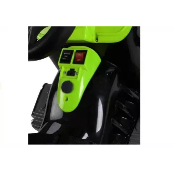 LEAN CARS Trator a Bateria com Caixa Traseira, Escavadora, Verde 3404
