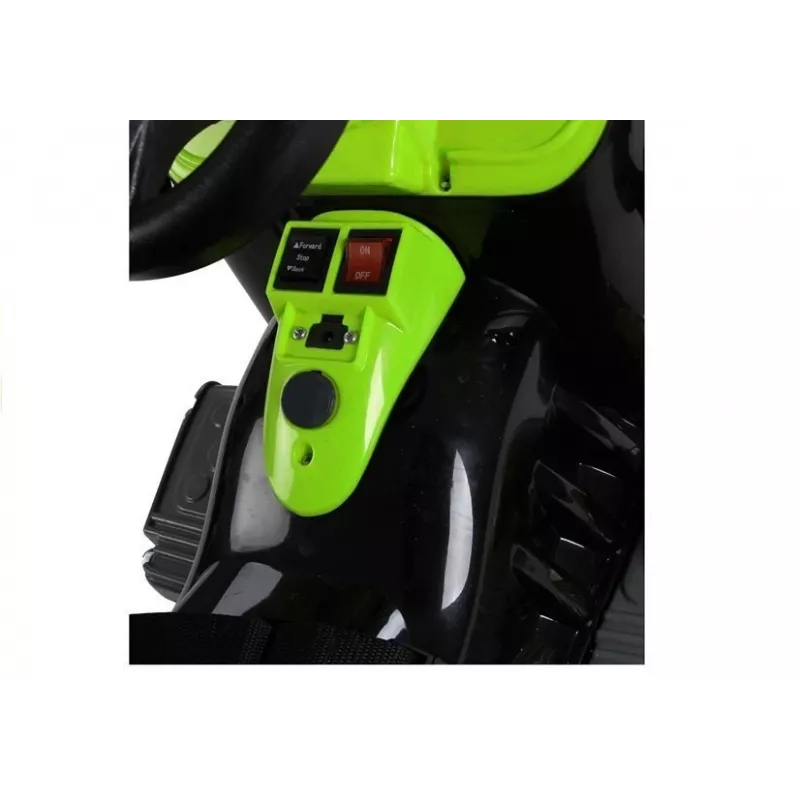 LEAN CARS Trator a Bateria com Caixa Traseira, Escavadora, Verde 3404